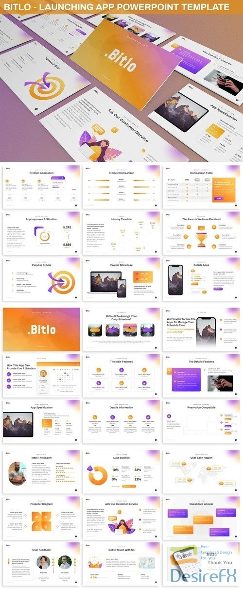 Bitlo - Launching App Powerpoint Template