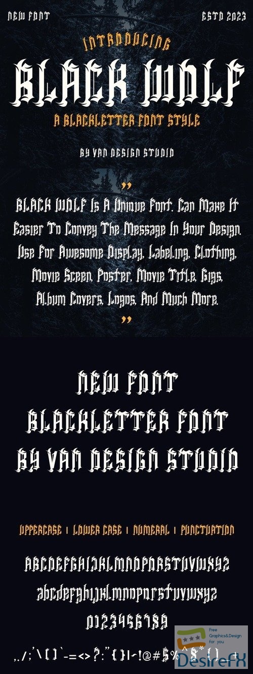 BLACK WOLF Font