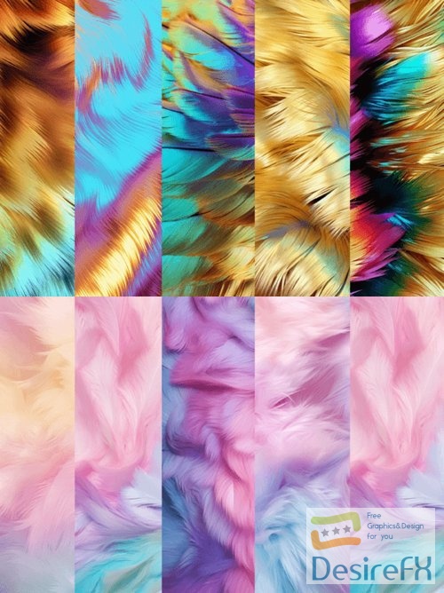 Colorful Fur &amp; Hair Textures Collection