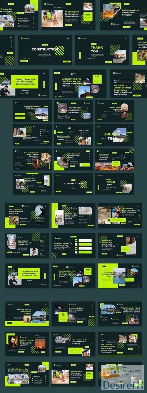 Construction PowerPoint, Keynote and Google Slides Template