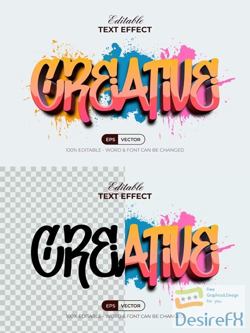 Creative Graffiti Text Effect Style for Illustrator