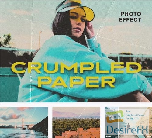 Crumpled Paper Sheets Photo Effect - GKVNCJG
