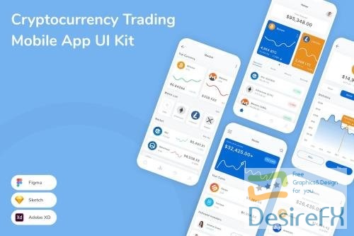Cryptocurrency Trading Mobile App UI Kit