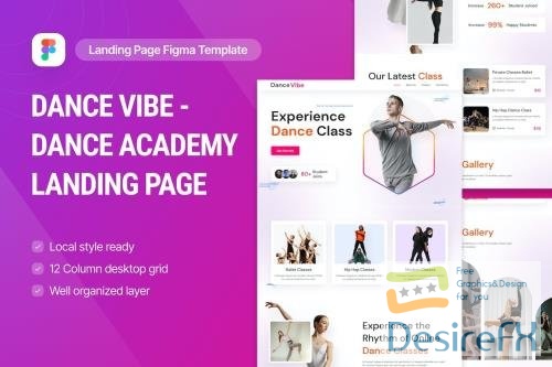 Dance Vibe - Dance Academy Landing Page Figma