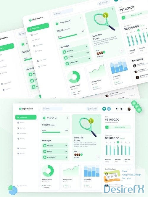 Digi Finance Dashboard UI Kit