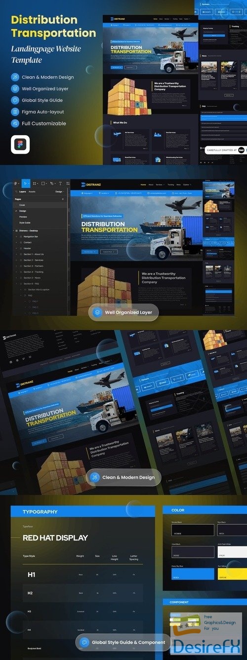 Distribution/Transportation Landing Page Website