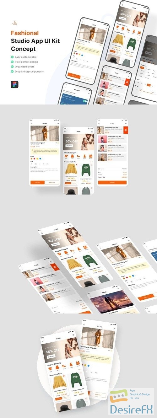 Fashion App UI Kit RAYU5ML