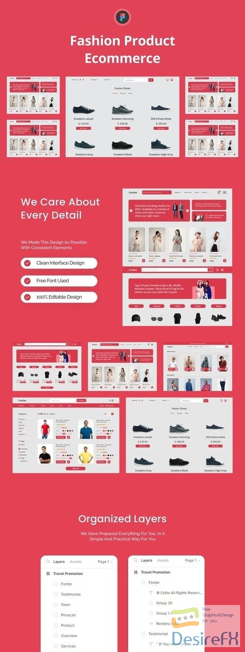 Fashion Product E-commerce Web UI Kit Figma