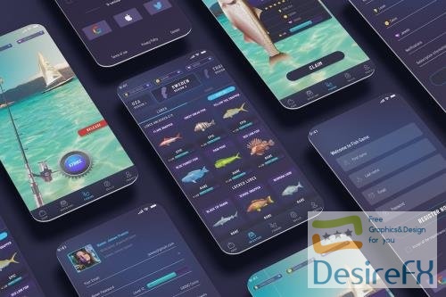 Fish Game and Fishing Dark Mobile App Template