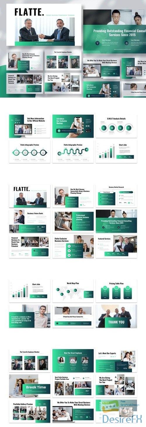 Flatte - Business PowerPoint, Keynote and Google Slides Template