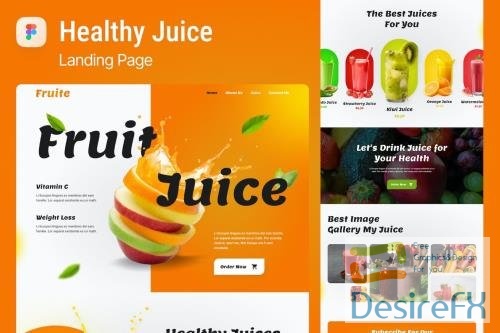 Fruite - Health Juice Landing Page Figma
