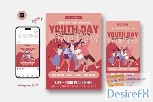 Gradiant Youth Day Flyer Template