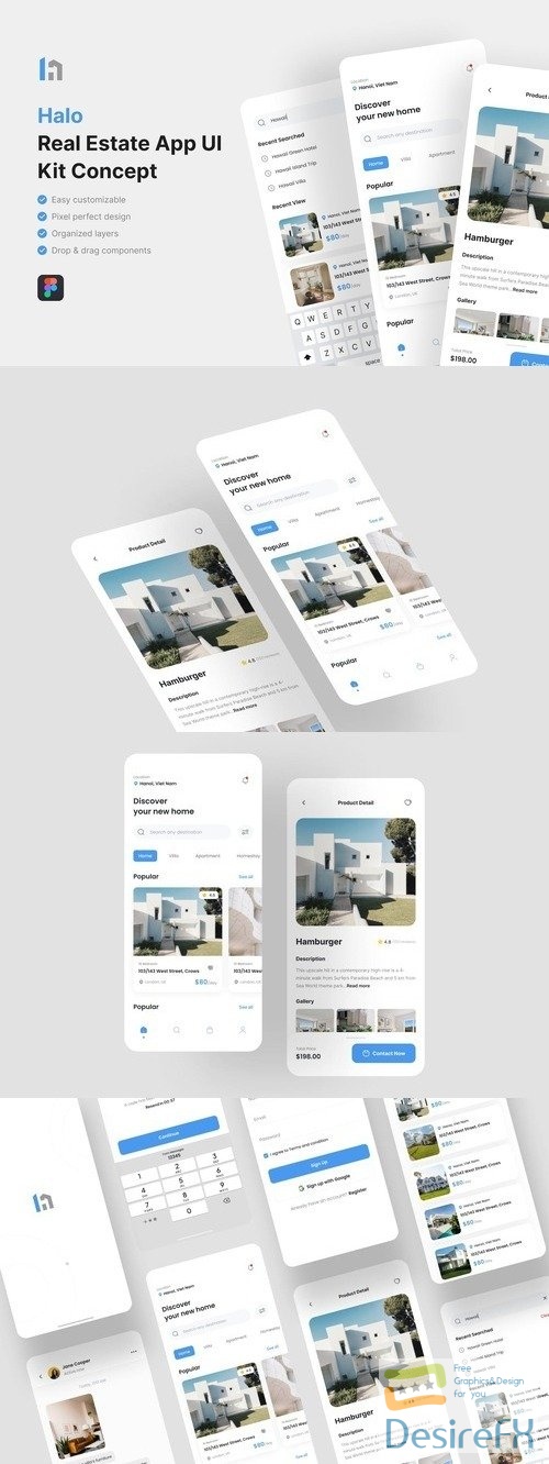 Halo - Real Estate App UI Kit