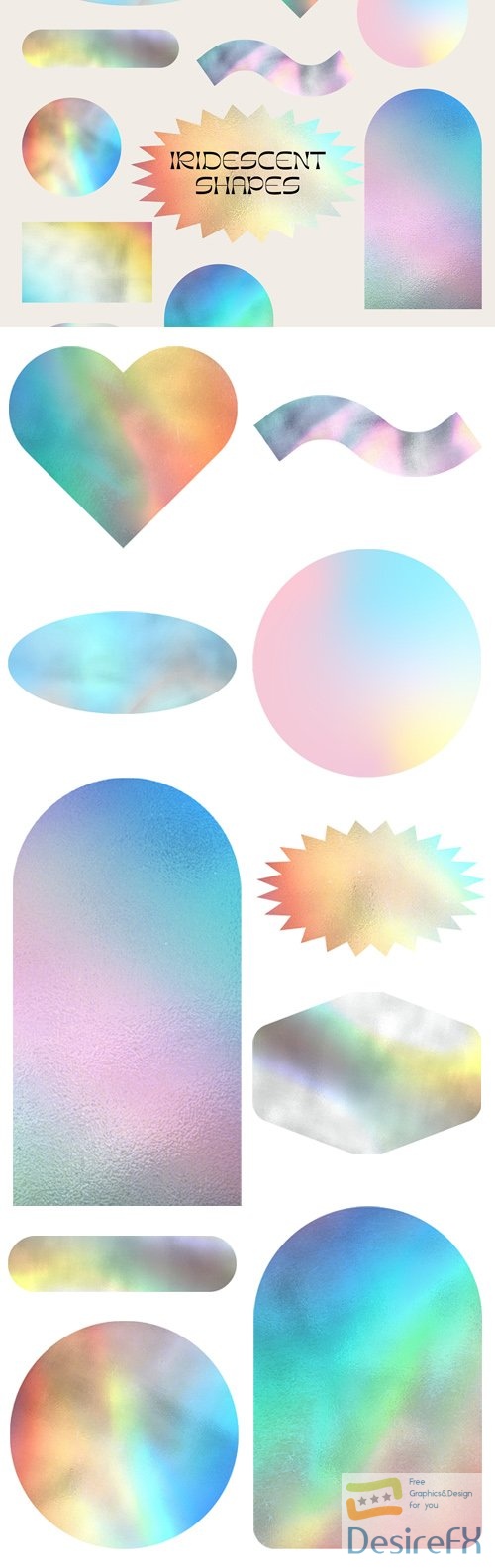 Iridescent Shapes Pack
