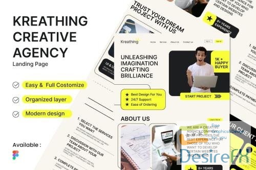 Kreathing Creative Agency Company Landing Page