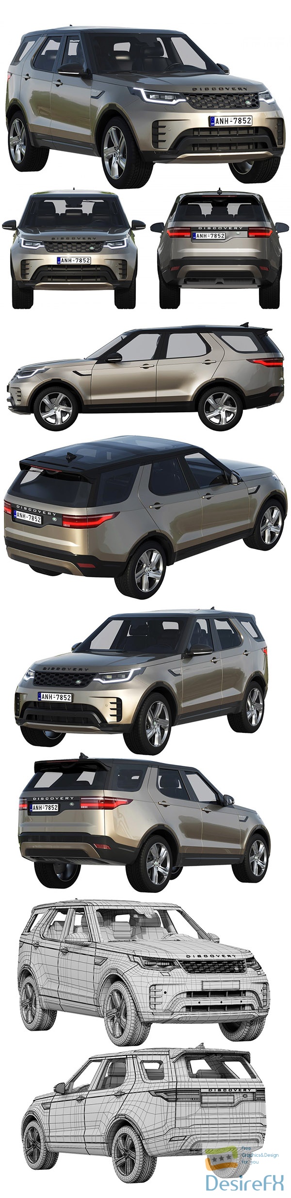Land Rover Discovery R-dynamic 2021 3D Model