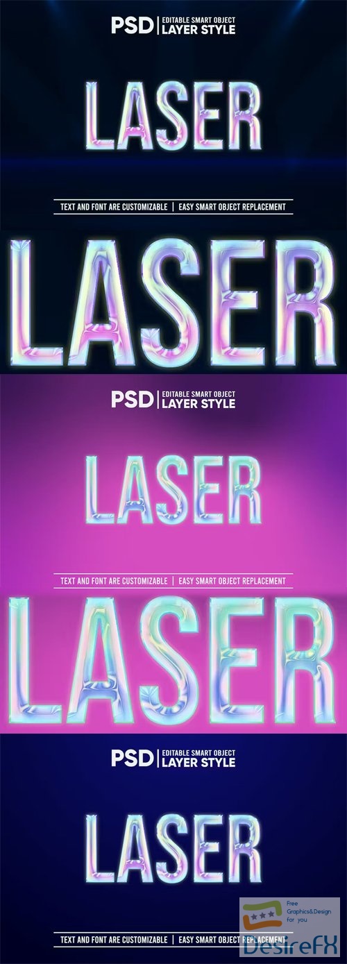 Laser Hologram Photoshop Text Effect