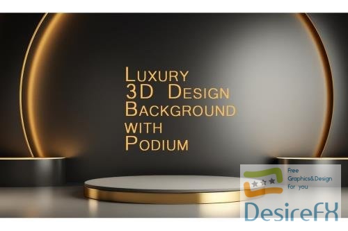 Luxury 3D Design Background with Podium