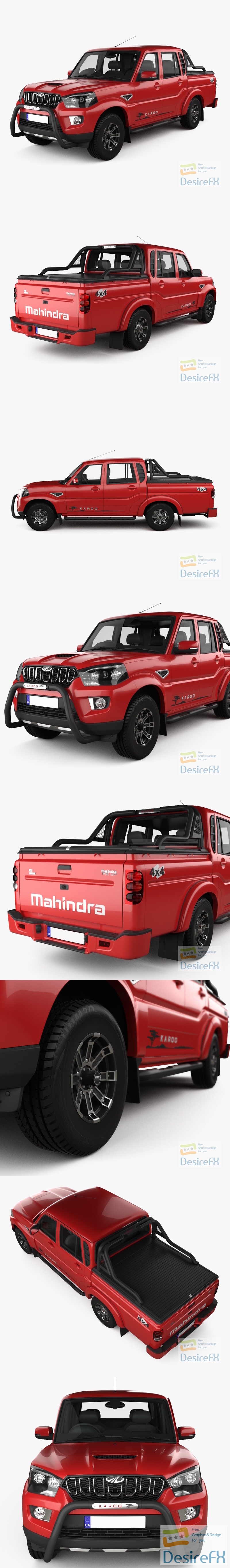 Mahindra Pik Up Double Cab Karoo 2022 3D Model