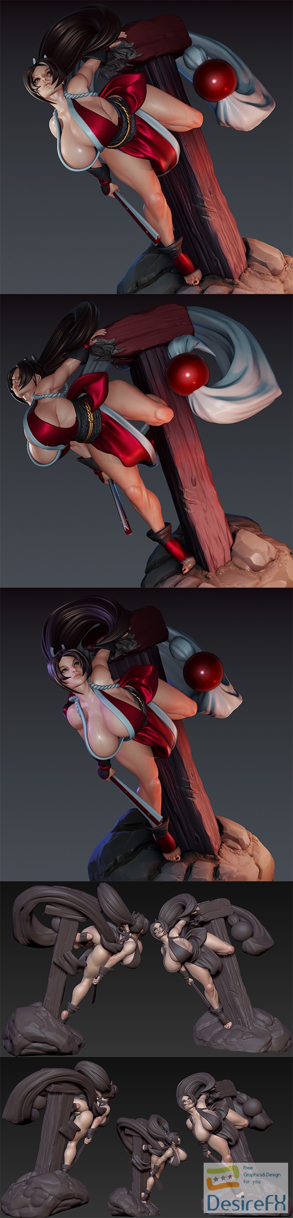 Mai Shiranui – King of Fighters – 3D Print