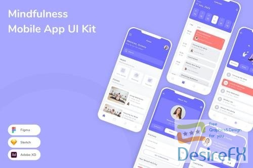 Mindfulness Mobile App UI Kit