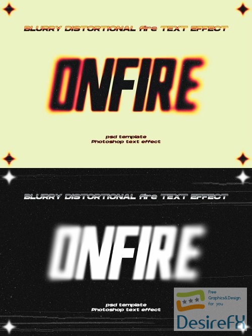 OnFire - Blurry Distortional Fire Text Effect for Photoshop