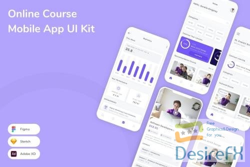 Online Course Mobile App UI Kit