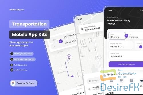 Online Transportation - Mobile Apps UI Kits