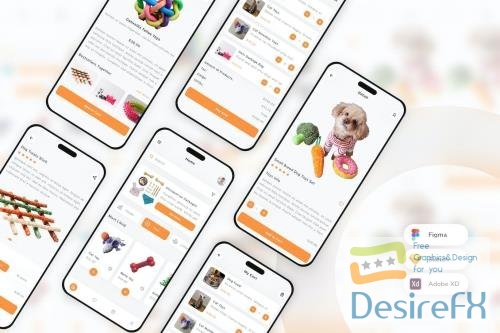 Pet Supplies Store Mobile App UI Kit