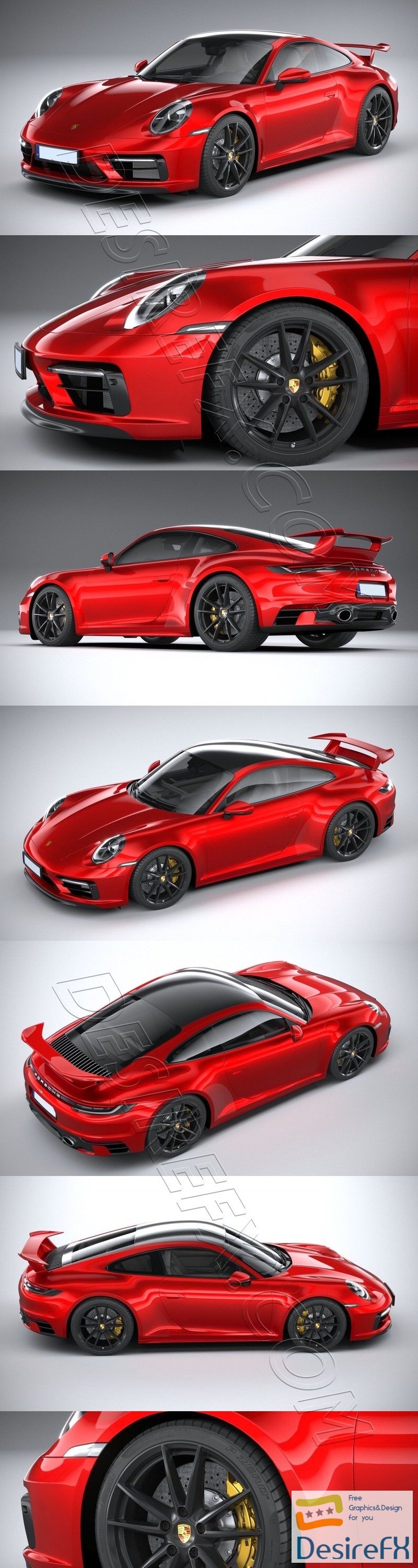 Porsche 911 Carrera S Aerokit 2019 3D Model