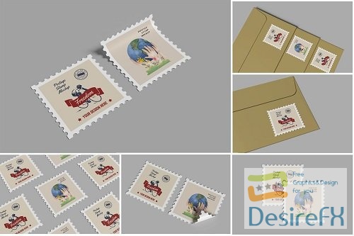 Postage Stamp Mockup - 41151387