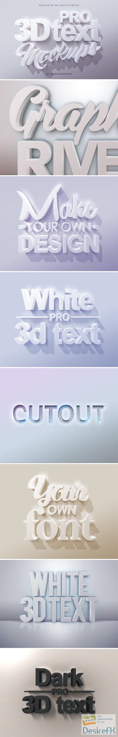 Pro 3D Text Mockups for Photoshop