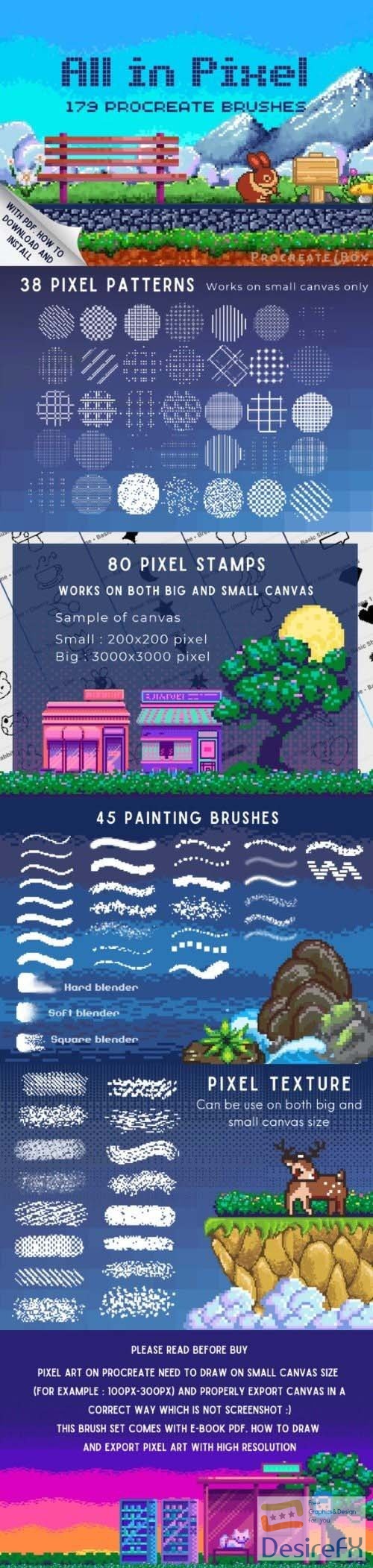 Procreate Pixel Brushes All in Pixel