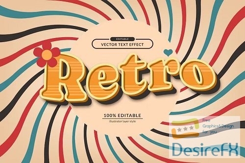 Retro Vector Editable Text Effect - AJ4BNEJ
