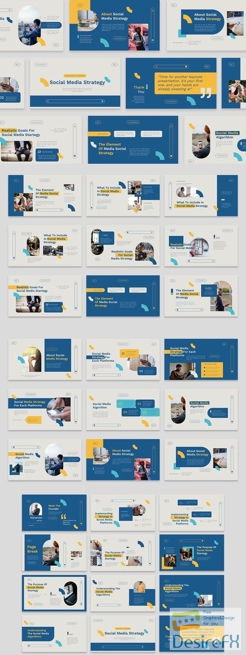 Social Media Strategy PowerPoint, Keynote and Google Slides Template 2