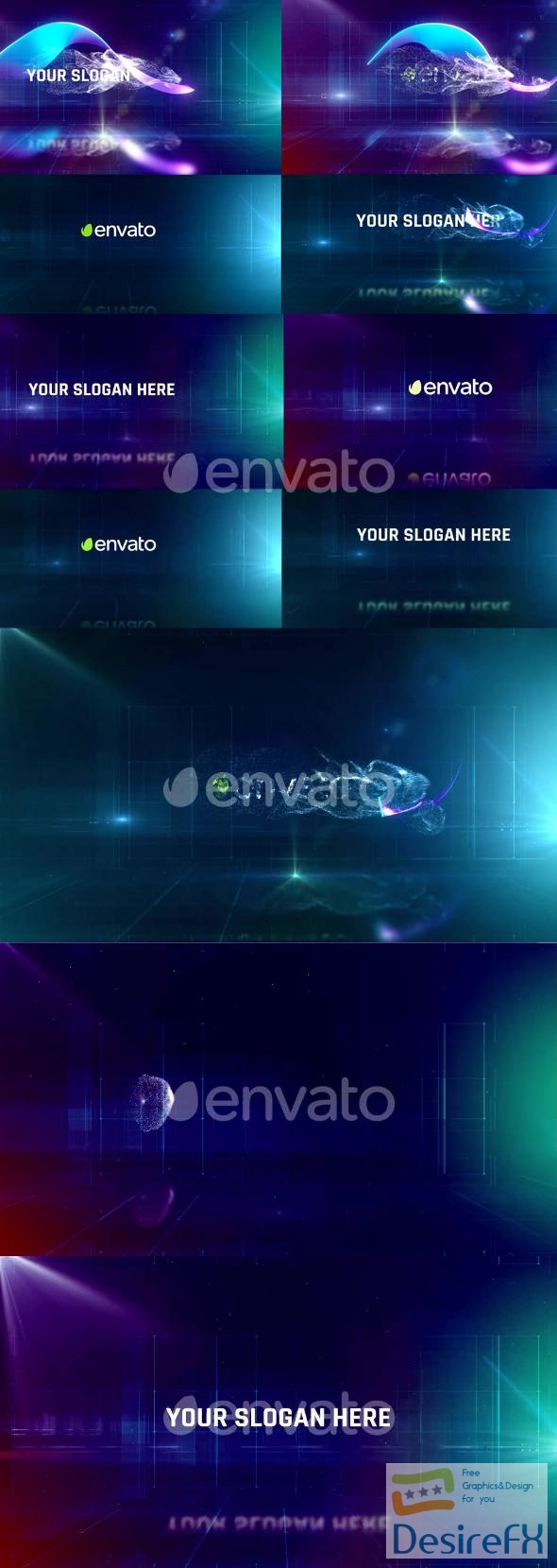 VideoHive Abstract Ribbon Flow Logo Reveal 47417215