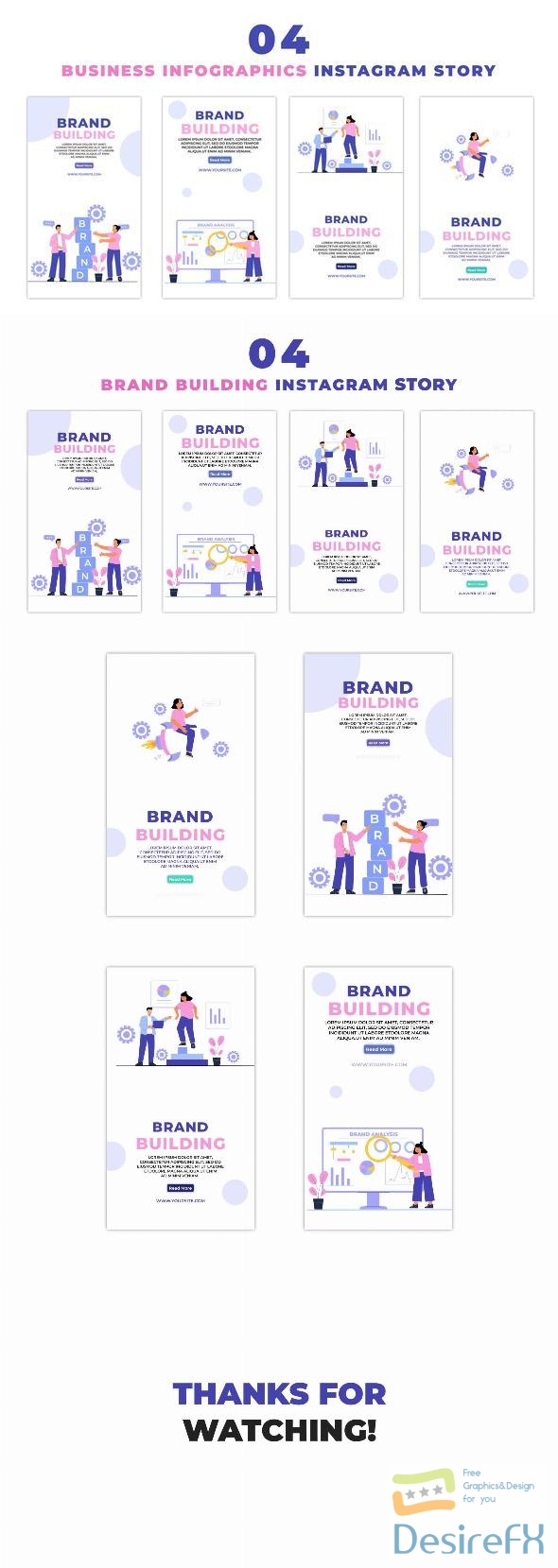 VideoHive Brand Building Animated Flat Character Instagram Story 47440870