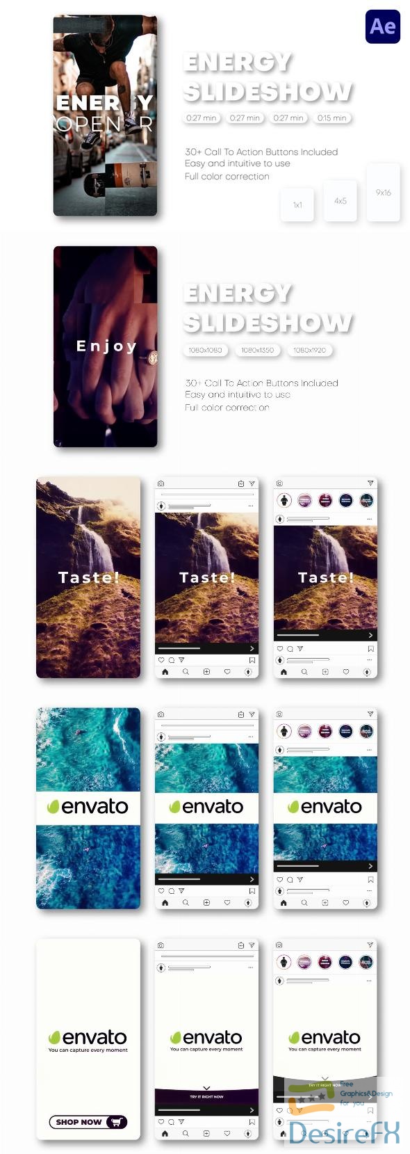 VideoHive Energy Slideshow - Instagram Reels, TikTok Post, Short Stories 41407206