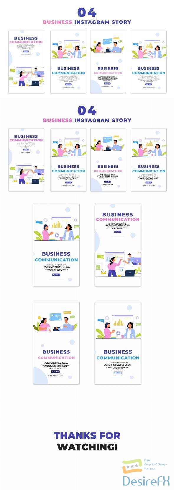 VideoHive Eye Catching Business Communication Character Instagram Story 47439525