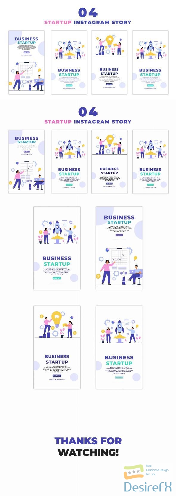 VideoHive Eye Catching Business Startup Flat Character Instagram Story 47440940