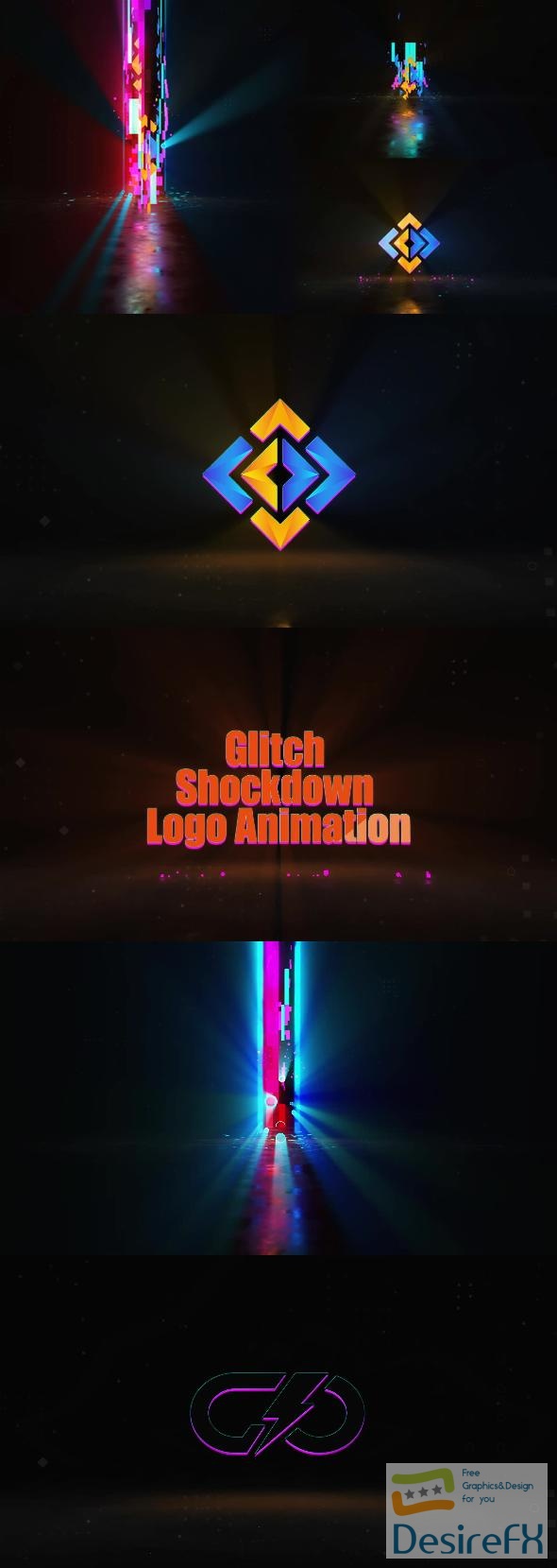 VideoHive Glitch Shockdown Logo Animation 47148603