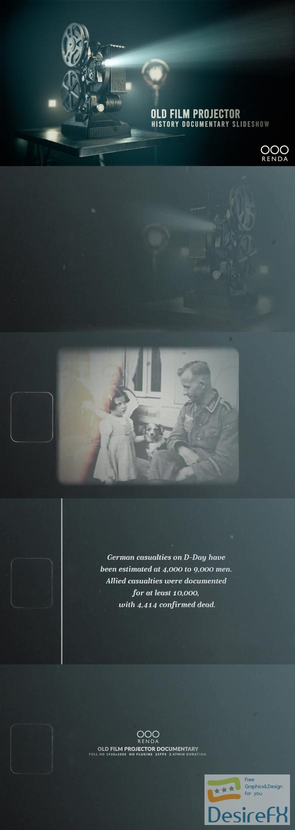VideoHive History Documentary Film Projector 47062952