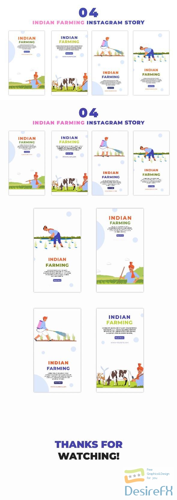 VideoHive Indian Farming Culture 2D Character Instagram Story 47440506