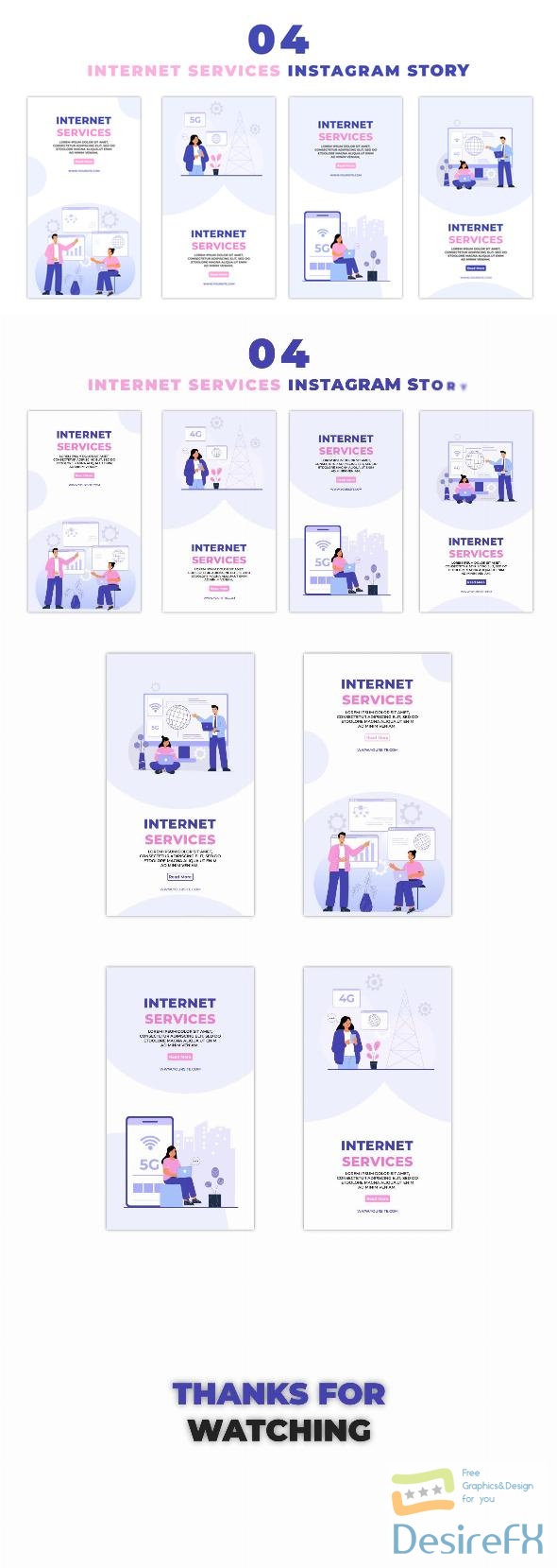 VideoHive Internet Services and User Vector Instagram Story 47392551