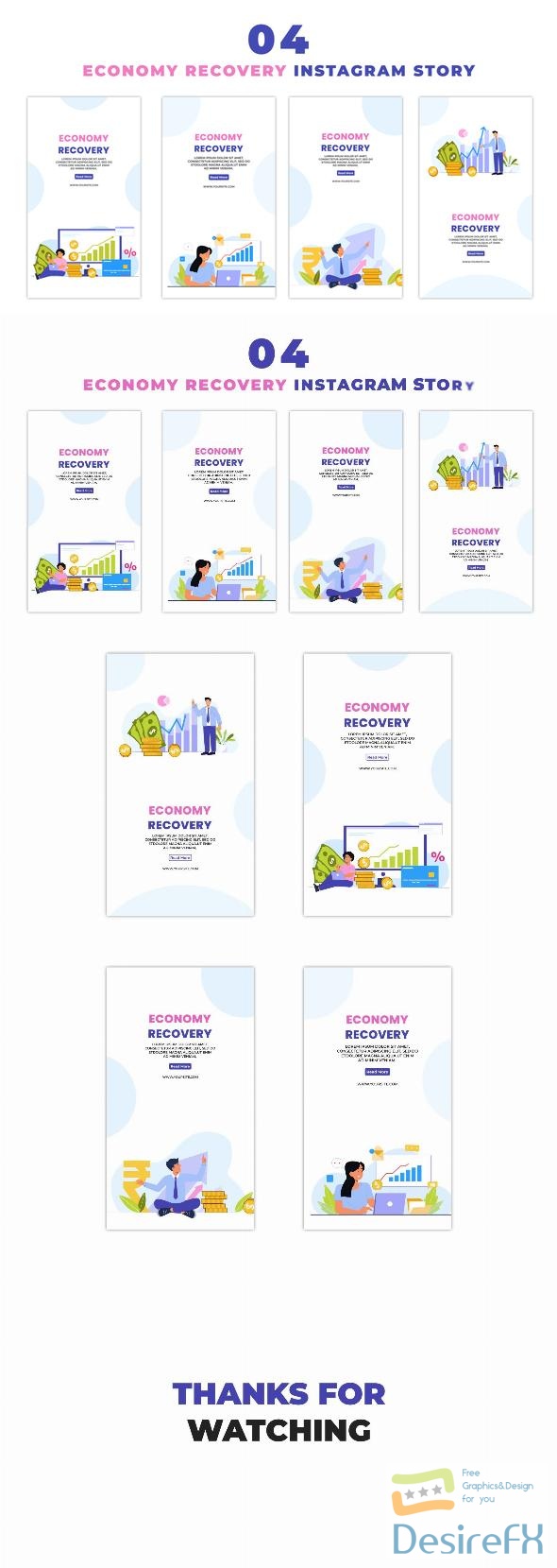 VideoHive Investment Recovery Creative 2d Flat Character Instagram Story 47395623