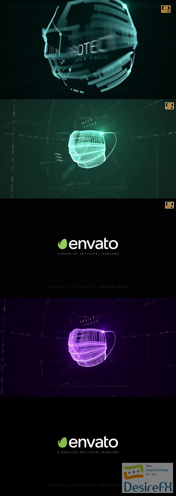 VideoHive Medical Face Mask Intro 4K 25980724