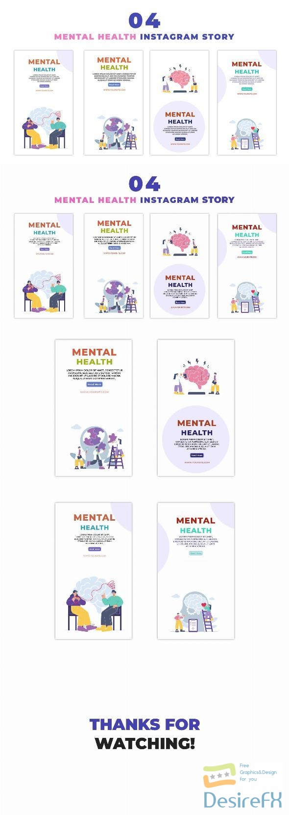 VideoHive Mental Health 2D Character Instagram Story 47441325