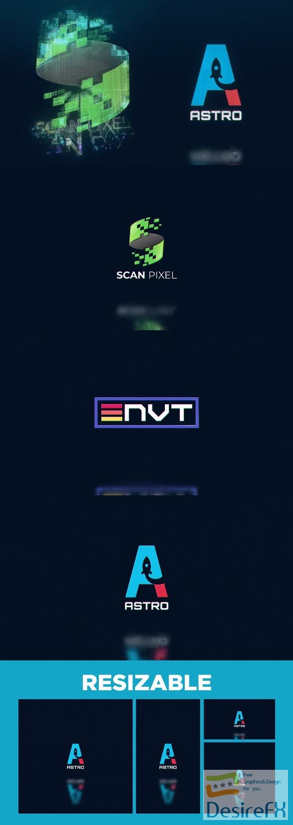 VideoHive Pixel Logo Reveal 47174809