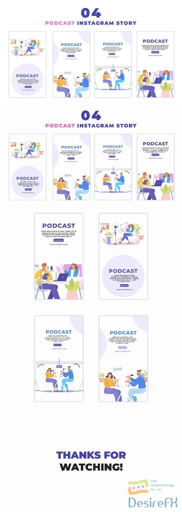 VideoHive Podcast Interviewer Premium Vector Instagram Story 47441716