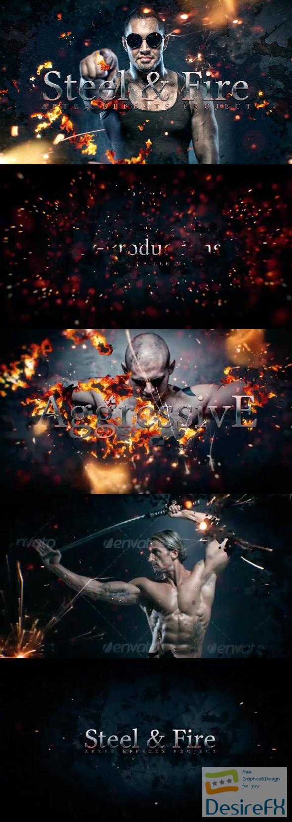 VideoHive Steel &amp; Fire - Cinematic Titles, Trailer and Teaser 11546467